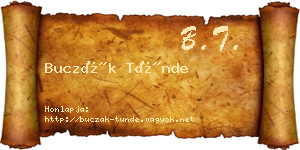 Buczák Tünde névjegykártya